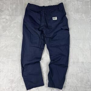 Roots Canada Cargo Pants Men 36 Navy Elastic Waist Nylon Hiking Utility Gorpcore